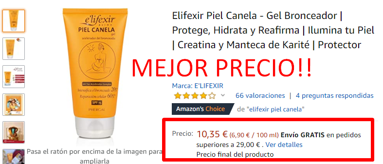 Elifexir Piel Canela Mejor Precio Amazon